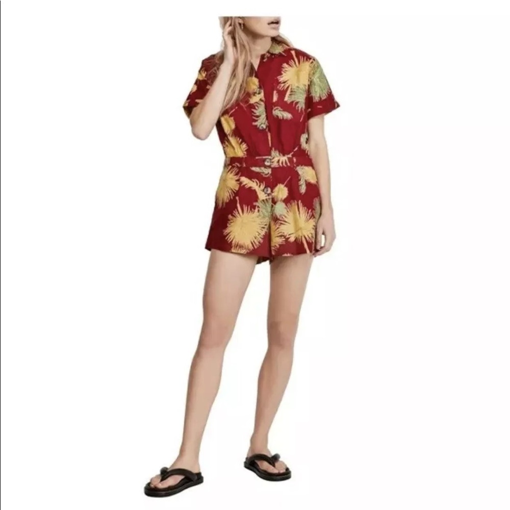 Free People NEW! Floral Mini Romper Dress N34